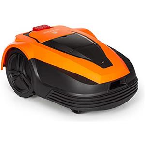 Blumfeldt Garden Hero - Robot Tagliaerba, Batteria Ioni di Litio: 5,2Ah, incl. Stazione di Carica, Durata: fino a 180min., Superficie: fino a 1.200m², Protezione: IPX4, Arancione