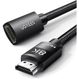 UGREEN Cavo Prolunga HDMI 2.1 8K 60Hz Maschio a Femmina ad Alta Velocità Compatibile con Mac mini M4 Pro PS5 PS4 Xbox One X PC HDTV, 0.5M