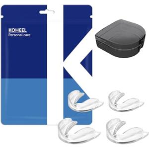 KOHEEL MG Bite Modellabile per Digrignamento e Serramento Denti - Bite Notturno Adattabile, Protezione Dentale contro il Bruxismo, Confezione da 4 Pezzi (2 piccole & 2 grandi)