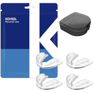 KOHEEL MG Bite Modellabile per Digrignamento e Serramento Denti - Bite Notturno Adattabile, Protezione Dentale contro il Bruxismo, Confezione da 4 Pezzi (4 grandi)