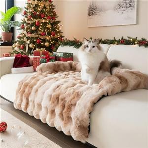 LiveGo Copridivano spesso in peluche a forma di coniglio, lavabile, antiscivolo, soffice protezione per mobili per animali domestici, morbido e resistente, per gatti e cani, accogliente e facile da