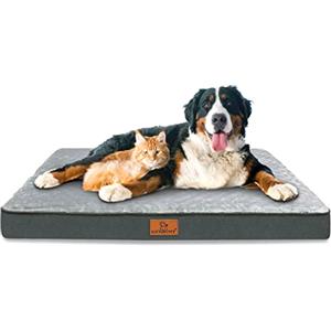 Gzvxuny Cuscino per Cani Impermeabile, Cuscino Cane Ortopedico Sfoderabile e Lavabile, Materassino per Cani Antiscivolo, Letto per Cani di Piccola, Media e Grande Taglia,XL(104x74x10cm)