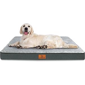 Gzvxuny Cuscino per Cani Impermeabile, Cuscino Cane Ortopedico Sfoderabile e Lavabile, Materassino per Cani Traspirante e Antiscivolo, Letto per Cani di Piccola, Media e Grande Taglia,L(90x60x8cm)