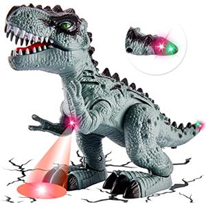TOEY PLAY Dinosauro Giocattoli T-Rex per Ragazze dei Ragazzi, Dinosauro che Cammina, Dinosauri Giocattolo con Luci e Suoni, Giochi Dinosauri 3 4 5 6 Anni, Educativo Regalo per Bambini