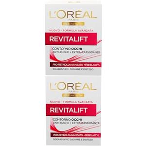 L'Oreal Paris L'Oréal Paris Plénitude Revitalift Crema Contorno Occhi Anti-Rughe Extra Rassodante con Pro-Retinolo Avanzato e Fibrelastyl Texture Fresca e Leggera Contro Occhiaie e Borse - 2 Barattoli da 15ml