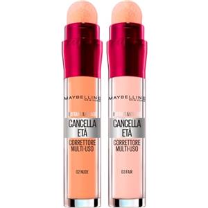 Maybelline 2x Maybelline New York Correttore Liquido Il Cancella Età Colori 03 Fair e 02 Nude con Bacche di Goji e Haloxyl Copre Occhiaie e Piccole Rughe
