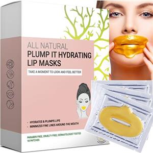 Doppeltree Maschera Volumizzante Labbra (18 patch) Lip Plumper - Idratante, Filler, Rimpolpante - Notte riparazione labbra secche e screpolate, esfoliante labbra- Formulati a San Francisco