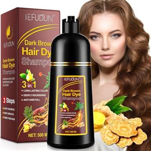 Generic Shampoo colorante per capelli naturale, a lunga durata, senza caos - facile e veloce colorazione dei capelli per la casa, ideale per capelli grigi e tonalità marrone scuro