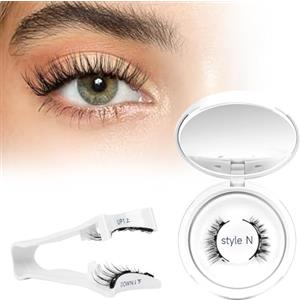 Higu clace Ciglia magnetiche, ciglia magnetiche senza eyeliner, look naturale magnetico(Set-N4)