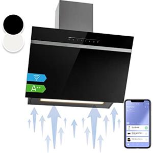 Klarstein Cappa Aspirante 60 cm, Cappa Cucina 60 cm con Aspirazione Smart e Filtro Anti Grasso Lavabile, Flusso d'Aria 514m³/h, LED RGB, IoT/Wi-Fi, Cappa Incasso Filtrante per Cucina Classe A++