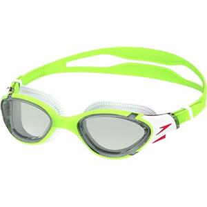 Speedo Biofuse 2.0 Swimming Goggles | Patented Easy Adjustment | Anti-Fog | Anti-Leak | Enhanced Fit | Improved Comfort Occhialini per Unisex Adulto, Green Fizz/Steel, One Size