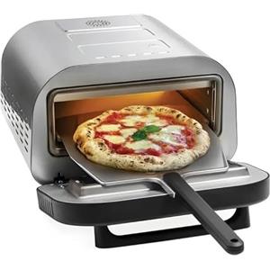 Italia Magazzini Forno Pizza Elettrico 450°C Super Potente - Con Pala, Teglia e Pietra Refrattaria - Pannello Touch LED e Modalità di Cottura Multiple per Pizza Perfetta in Pochi Minuti