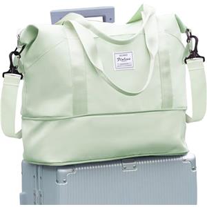 SEAFEW Borsone da Viaggio,Bagaglio a Mano 40x20x25 Ryanair Borsa da Viaggio Espandibile,Borsa da Cabina Ryanair 40x30x20 Borsa Sportiva Borsone da Palestra Borsa da Weekend,A20-Verde menta