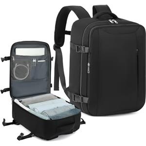 VMIKIV Bagaglio a Mano per Easyjet 45x36x20 Borse da Cabina 32L Zaino da Viaggio Aereo Donna Borsa da Viaggio Uomo Zaino Impermeabile per ITA Airways,Lavoro,Scuola,Casual,Trekking,Rosa