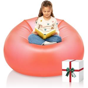 Nevife Poltrona da gioco, XXL, bean bag, divano gonfiabile, divano portatile, grande pouf per bambini e adulti, cuscino da pavimento morbido e confortevole (rosa)
