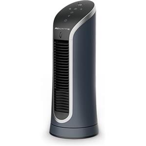 Rowenta Eole Compact, Mini Ventilatore a Torre Compatto e Silenzioso per Freschezza Intensa, 6 Velocità e 2 Modalità Automatiche, Schermo a LED e Timer, 60% di Risparmio Energetico, VU6220F0