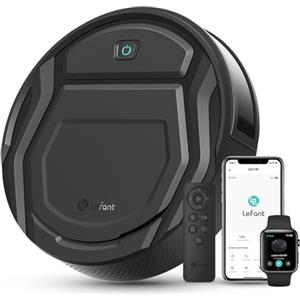 LEFANT M210P Robot aspirapolvere con telecomando, 7,8 cm di spessore, 28 cm di diametro, Controllo vocale, Ricarica automatica, Ideale per pavimenti duri con peli di animali domestici