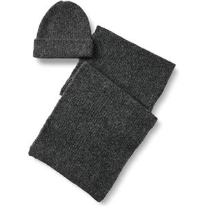 Amazon Essentials (Scelto da Demi) Set Sciarpa e Berretto in Finto Mohair Unisex - Adulto, Carbone Puntinato, Taglia unica