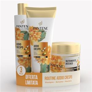 Pantene Addio Crespo Set Regalo per Capelli Secchi: 1Shampoo 250ml, 1Balsamo 160ml, 1Maschera 300ml