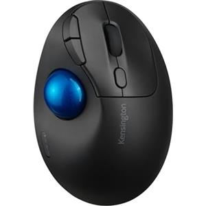 Kensington Pro Fit Ergo TB450 Trackball Wireless e Bluetooth 2,4 GHz, Durata della Batteria fino a 18 Mesi, Comando a Pollice, Realizzata al 50% in Plastica Riciclata, 34 mm, blu, K72194WW