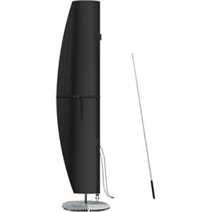 SanGlory Copri Ombrellone con Asta, Ø4m Copertura Ombrellone da Giardino Impermeabile, Telo Protettivo per Ombrellone, Anti-UV Copertura per Ombrelli con Cerniera, 210x45/72/40cm