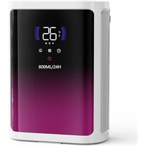 CosmartAir Deumidificatore Casa Muffa 2.8L,Deumidificatore Portatile Elettrico e Ultra Silenzioso Con Rilevamento Termico,Scongelamento smart,Timer LED, Per la Casa,Bagno Cabina Armadio (800ml/24H)