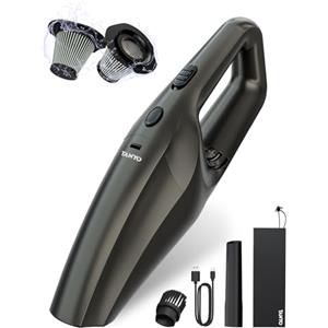 TANYO Aspirabriciole Senza Fili, 12000Pa Aspirapolvere per Auto Con Potente Motore Senza Spazzole, Portatile Mini Aspiratore Adatto per la Pulizia di Auto, Animali, Cucina, Ufficio, Vuoto