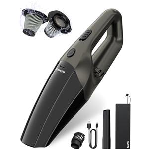 TANYO Aspirabriciole Senza Fili, 12000Pa Aspirapolvere per Auto Con Potente Motore Senza Spazzole, Portatile Mini Aspiratore Auto Adatto per la Pulizia di, Animali, Cucina, Ufficio, Famiglia