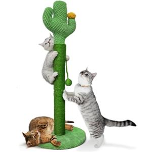 Mora Pets Tiragraffi per Gatti Cactus 83 cm Colonne Tiragraffi Albero per Gatti Adulti Palo in Naturali Sisal