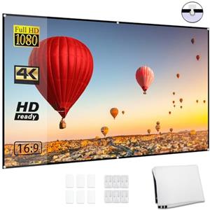 docooler Schermo per proiettore HD Portatile da 72 Pollici Schermo di proiezione 16:9 Pieghevole Durevole Montato a Parete per Film all'aperto Home Theater Ufficio