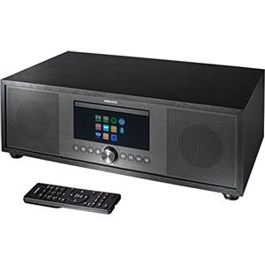 MEDION P66400 Sistema audio All in One (radio Internet, DAB+, lettore CD/MP3, Spotify Connect, Amazon Music, radio FM PLL, USB, AUX, sistema compatto, funzione allarme subwoofer)