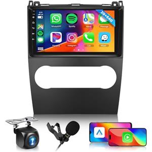 Hodozzy 2GB 64GB Android Autoradio per Mercedes Benz Classe A B B200 W169 A160 A180 A200 A220 2008-2012 Radio Carplay Wireless Android Auto, 2 Din 9 Pollici Touch Screen GPS WiFi, Bluetooth FM/RDS