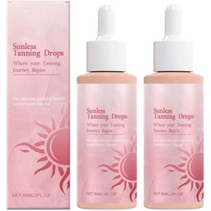 Generico Gocce Abbronzanti da Bere | 2 Pezzi Gocce Abbronzanti Bevibili Senza Sole | Sunless Tanning Drops To Drink | Bevanda Abbronzante A Base di Gocces per Viso | Goccia Autoabbronzante Rende Pelle Liscia