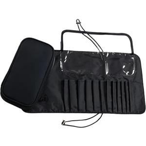 Generic Porta Pennelli Cosmetici Da Viaggio | Custodia Per Pennelli Per Trucco Con Rotelle | Borsa Portatile Arrotolabile Per Riporre Pennelli, Versatile Porta Strumenti Per Il Trucco, Organizer Essenziale