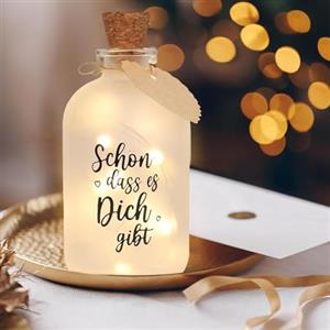 Binnan Luce a LED per Bottiglie di Matrimonio, Bottiglia Illuminata con Tappo di Sughero, Regalo di Nozze, Luce Bottiglia Decorativa a LED con Scritta per Donne Fidanzata Natale Feste Compleanno