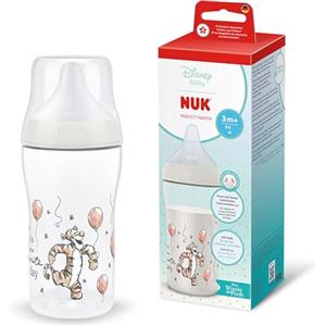 NUK Perfect Match Biberon | 3+ mesi | 260 ml | Biberon anti-coliche | PP | Indicatore di controllo della temperatura | Disney Tigro | Confezione da 1