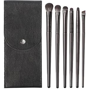 LacyMC 6 Pcs Pennelli per Trucco Occhi Professionali,Make Up Kit per Ombretti,per Applicazione Contorno e Definizione, Sfumature