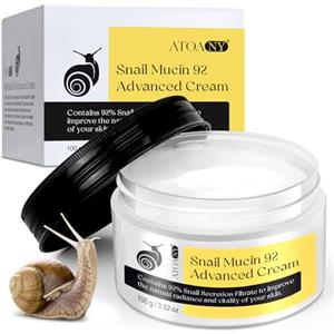Generico Snail Mucin 92% Power Face Serum, Crema per Collagene per Un'idratazione Profonda e Intensa, Siero Idratante per il Viso, Cura di Sé, Daily Face Gel Moisturizer for Dry Skin 100g