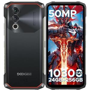 DOOGEE Blade 10 Power Rugged Smartphone, 24(6+18) GB+256GB, 10300mAh, Smartphone 90Hz 6.6" HD+ IPS, Octa Core Android 14, 50MP+8MP, Triple Card Slot, Fingerprint ID/Face Unlock/NFC/OTG, Nero