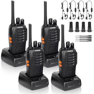 RKK Walkie-Talkie Ricaricabile Lunga Distanza 16Canali VOX CTCSS/DCS Radio FM Ricetrasmettitore Portatile Walkie Talkie Professionali Con Auricolare