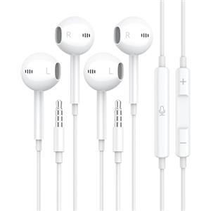 tiloqua Cuffie con Filo, Jack 3,5 mm auricolari con filo In-Ear,[Clear Call], [MFi Certified] Cuffiette con Filo e Microfono,Cuffie Isolamento Acustico, Cuffiette Cellulare