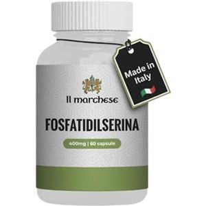 il marchese Fosfatidilserina Pura mg 400mg elimina il cortisolo abbassare dimagrire, migliora umore - cuore cervello e antiossidante anti-invecchiamento, ringiovanente cellulare Riduce lo Stress