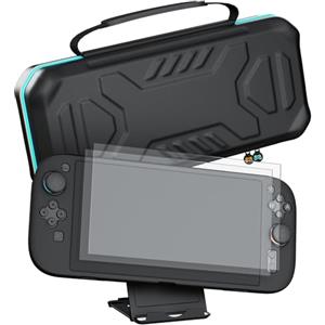 Hosanwell Custodia 13 in 1 per Nintendo Switch 2, con 2 vetro temperato, custodia in silicone, tappi joystick e supporto, custodia rigida organizer per Switch 2, borsa per il trasporto