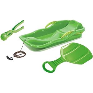 Tymar Slitta Bob, bob per bambini con freni e pinze per pallineve, bambini (RaceSET; Verde)