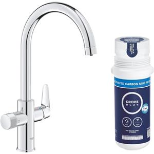 GROHE Blue Pure StartCurve Starter Kit con filtro ai carboni attivi, sistema per la filtrazione dell'acqua, cromo, 30593000