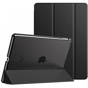 MoKo Cover per iPad 9a 2021/iPad 8a 2020/iPad 7a 2019, iPad 10,2 Case Ultra Sottile Leggero Custodia in Tri-Fold Auto Sonno con Retro Rigido, Nero