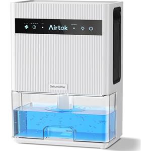Airtok Deumidificatore da 3000 ml, deumidificatore per casa, 350 mq, deumidificatore silenzioso per camera da letto con sbrinamento automatico, luce LED a 7 colori, timer, spegnimento automatico, per