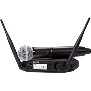 Shure GLXD24 /SM58 Microfono Wireless Digitale Professionale con Durata Batteria di 12 Ore e Raggio di 30m