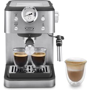 De'Longhi CLASSIC EM450.M Macchina da Caffè Manuale Espresso e Cappuccino, Compatibile con Polvere o Cialde E.S.E., Spegnimento Automatico, Serbatoio Est