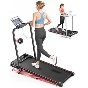 Toputure Tapis Roulant Elettrico Pieghevole 12 km/h, 4 in 1 Tapis Roulant con Inclinazione, App, Telecomando e Doppio Display LED, Nessuna Installazione Richiesta, Design Salvaspazio per Casa e Ufficio